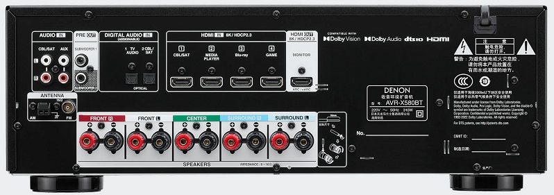 denon avr-x580bt rear panel
