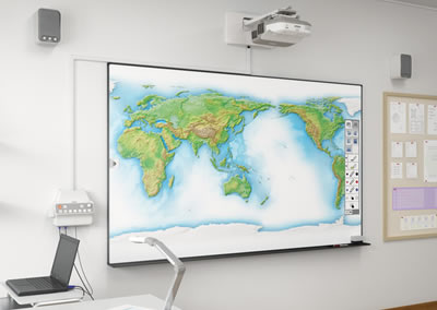 projector in the classroom
