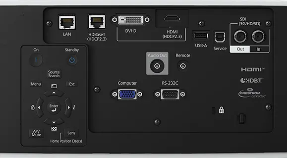 Epson EB-PU2010W rear panel