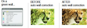 Sharp A155U-W wall colour correction