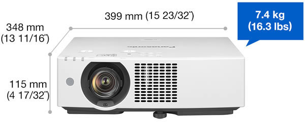 Panasonic PT-VMZ62 Size