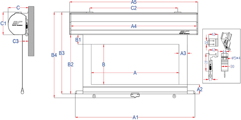 Elite outdoor pull down specifications