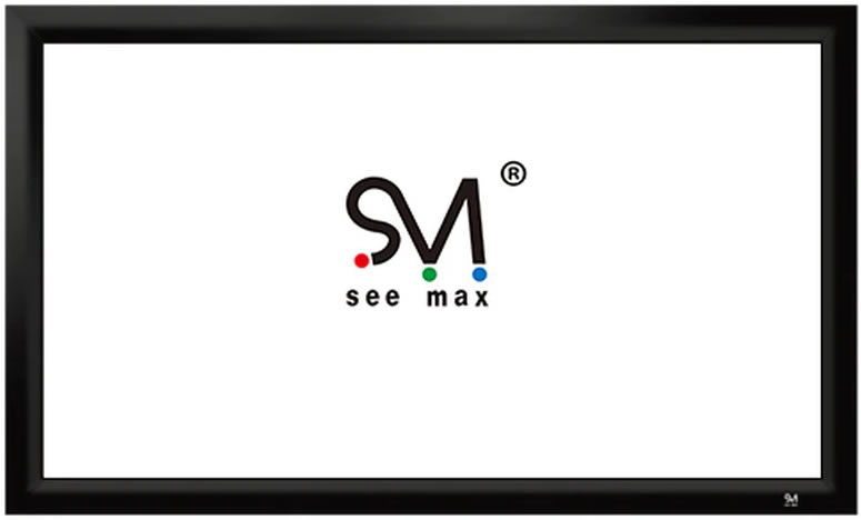 See Max Pure White Fixed Frame Screen